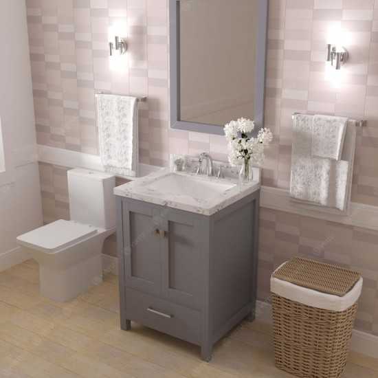 Caroline Avenue 24" Bath Vanity in Gray, Quartz Top, Sink, GS-50024-CMSQ-GR