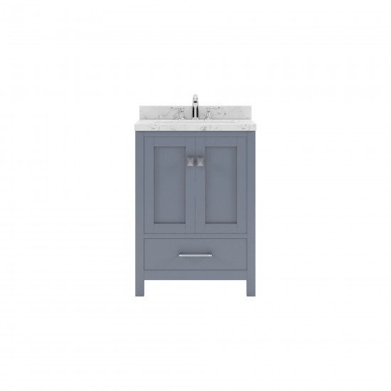 Caroline Avenue 24" Bath Vanity in Gray, Quartz Top, Sink, GS-50024-CMSQ-GR-NM