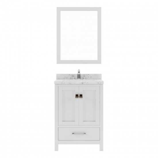 Caroline Avenue 24" Bath Vanity in White, Quartz Top, Sink, GS-50024-CMSQ-WH