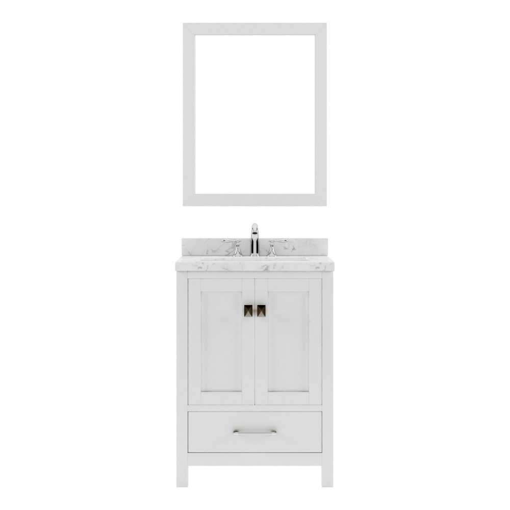 Caroline Avenue 24" Bath Vanity in White, Quartz Top, Sink, GS-50024-CMSQ-WH