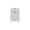 Caroline Avenue 24" Bath Vanity in White, Quartz Top, Sink, GS-50024-CMSQ-WH-NM