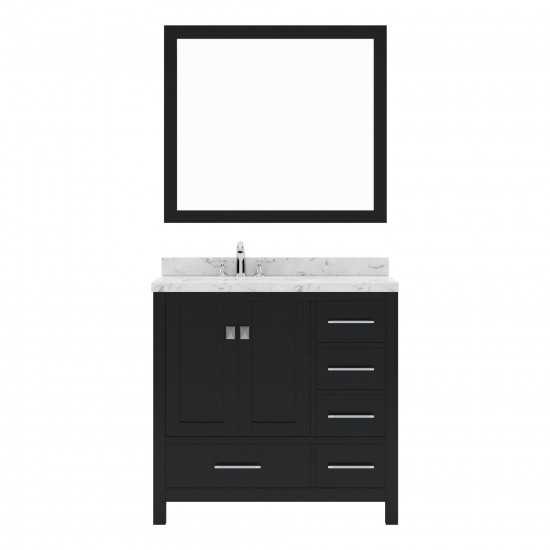 Caroline Avenue 36" Bath Vanity in Espresso, Quartz Top, Sink, GS-50036-CMSQ-ES