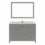 Caroline Avenue 48" Bath Vanity in Gray, Quartz Top, Sink, GS-50048-CMRO-CG