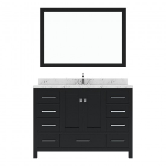 Caroline Avenue 48" Bath Vanity in Espresso, Quartz Top, Sink, GS-50048-CMRO-ES