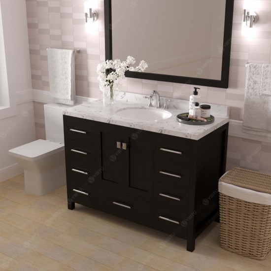 Caroline Avenue 48" Bath Vanity Espresso, Quartz Top, Sink, GS-50048-CMRO-ES-001