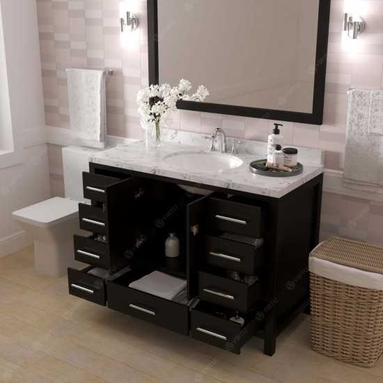 Caroline Avenue 48" Bath Vanity Espresso, Quartz Top, Sink, GS-50048-CMRO-ES-001