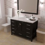 Caroline Avenue 48" Bath Vanity Espresso, Quartz Top, Sink, GS-50048-CMRO-ES-002