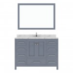 Caroline Avenue 48" Bath Vanity in Gray, Quartz Top, Sink, GS-50048-CMRO-GR