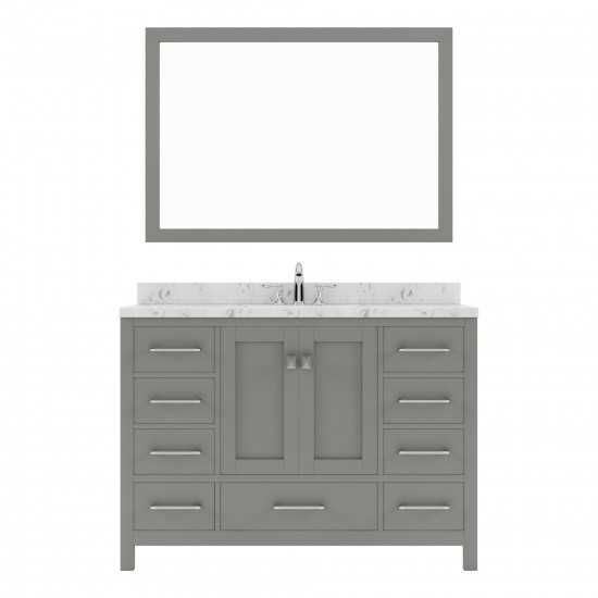 Caroline Avenue 48" Bath Vanity in Gray, Quartz Top, Sink, GS-50048-CMSQ-CG