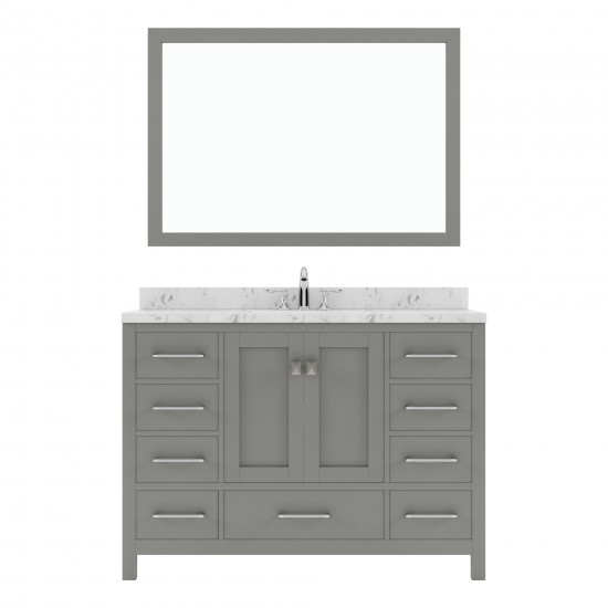 Caroline Avenue 48" Bath Vanity in Gray, Quartz Top, Sink, GS-50048-CMSQ-CG-001