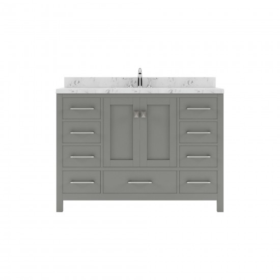 Caroline Avenue 48" Bath Vanity in Gray, Quartz Top, Sink, GS-50048-CMSQ-CG-NM