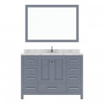 Caroline Avenue 48" Bath Vanity in Gray, Quartz Top, Sink, GS-50048-CMSQ-GR