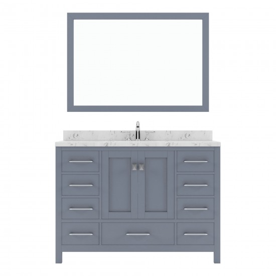 Caroline Avenue 48" Bath Vanity in Gray, Quartz Top, Sink, GS-50048-CMSQ-GR-001