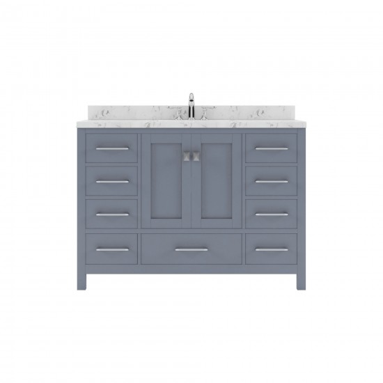 Caroline Avenue 48" Bath Vanity in Gray, Quartz Top, Sink, GS-50048-CMSQ-GR-NM