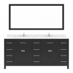 Caroline Parkway 72" Bath Vanity in Espresso, Quartz Top, Sinks, MD-2172-CMRO-ES