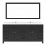 Caroline Parkway 72" Bath Vanity Espresso Quartz Top, Sinks, MD-2172-CMRO-ES-001