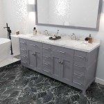 Caroline Parkway 72" Bath Vanity in Gray, Quartz Top, Sinks, MD-2172-CMSQ-GR-001