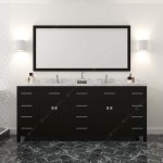 Caroline Parkway 78" Bath Vanity in Espresso, Quartz Top, Sinks, MD-2178-CMRO-ES