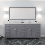 Caroline Parkway 78" Bath Vanity in Gray, Quartz Top, Sinks, MD-2178-CMRO-GR-001