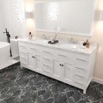 Caroline Parkway 78" Bath Vanity in White, Quartz Top, Sinks, MD-2178-CMRO-WH