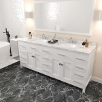 Caroline Parkway 78" Bath Vanity White, Quartz Top, Sinks, MD-2178-CMRO-WH-002