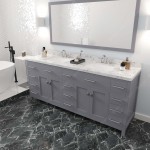 Caroline Parkway 78" Bath Vanity in Gray, Quartz Top, Sinks, MD-2178-CMSQ-GR