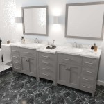 Caroline Parkway 93" Bath Vanity in Gray, Quartz Top, Sinks, MD-2193-CMRO-CG