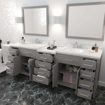 Caroline Parkway 93" Bath Vanity in Gray, Quartz Top, Sinks, MD-2193-CMRO-CG