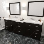 Caroline Parkway 93" Bath Vanity Espresso Quartz Top, Sinks, MD-2193-CMRO-ES-001