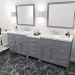 Caroline Parkway 93" Bath Vanity in Gray, Quartz Top, Sinks, MD-2193-CMRO-GR-001