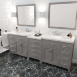 Caroline Parkway 93" Bath Vanity in Gray, Quartz Top, Sinks, MD-2193-CMSQ-CG-001