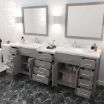 Caroline Parkway 93" Bath Vanity in Gray, Quartz Top, Sinks, MD-2193-CMSQ-CG-001