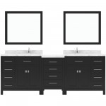 Caroline Parkway 93" Bath Vanity Espresso Quartz Top, Sinks, MD-2193-CMSQ-ES-002