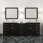 Caroline Parkway 93" Bath Vanity Espresso Quartz Top, Sinks, MD-2193-CMSQ-ES-002