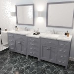 Caroline Parkway 93" Bath Vanity in Gray, Quartz Top, Sinks, MD-2193-CMSQ-GR