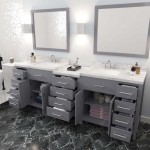 Caroline Parkway 93" Bath Vanity in Gray, Quartz Top, Sinks, MD-2193-CMSQ-GR