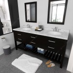 Caroline Estate 72" Bath Vanity in Espresso, Quartz Top, Sinks, MD-2272-CMRO-ES