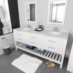 Caroline Estate 72" Bath Vanity in White, Quartz Top, Sinks, MD-2272-CMRO-WH-001