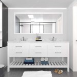 Caroline Estate 72" Bath Vanity in White, Quartz Top, Sinks, MD-2272-CMRO-WH-010
