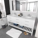 Caroline Estate 72" Bath Vanity in White, Quartz Top, Sinks, MD-2272-CMRO-WH-010