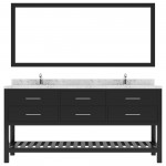 Caroline Estate 72" Bath Vanity Espresso, Quartz Top, Sinks, MD-2272-CMSQ-ES-010