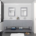 Caroline Estate 72" Bath Vanity in Gray, Quartz Top, Sinks, MD-2272-CMSQ-GR