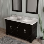 Victoria 60" Double Bath Vanity in Espresso, Quartz Top, Sinks, MD-2660-CMSQ-ES