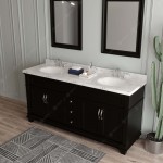 Victoria 72" Double Bath Vanity in Espresso, Quartz Top, Sinks, MD-2672-CMRO-ES