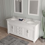 Victoria 72" Double Bath Vanity in White, Quartz Top, Sinks, MD-2672-CMRO-WH-001