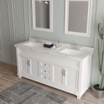 Victoria 72" Double Bath Vanity in White, Quartz Top, Sinks, MD-2672-CMSQ-WH-002