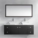 Clarissa 61" Double Bath Vanity in Espresso, Stone Top, Sinks, MD-435-S-ES