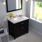 Caroline 36" Bath Vanity in Espresso, Quartz Top, Sink, MS-2036-CMRO-ES