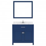 Caroline 36" Bath Vanity in French Blue, Quartz Top, Sink, MS-2036-CMRO-FB-001