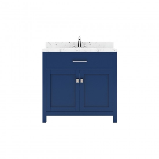 Caroline 36" Bath Vanity in French Blue, Quartz Top, Sink, MS-2036-CMRO-FB-NM